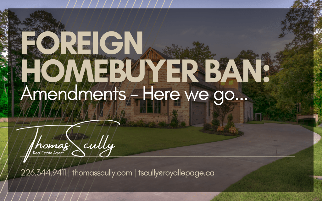 Canadas Amendments to the Foreign Homebuyer Ban – Here We&nbsp;Go…